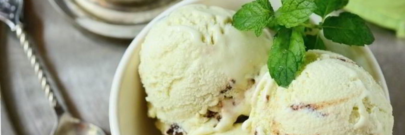 Мятное мороженое с шоколадом