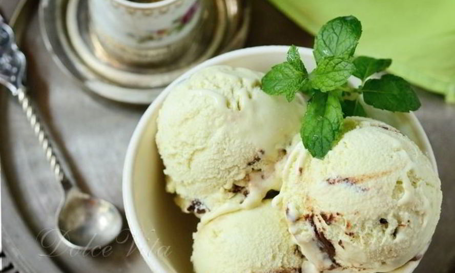 Рецепт мятного мороженого с шоколадом