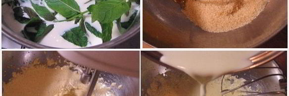 мятное мороженое с шоколадом