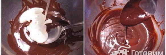 мятное мороженое с шоколадом