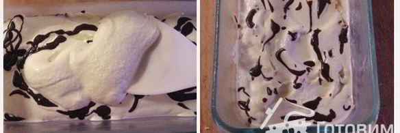 мятное мороженое с шоколадом