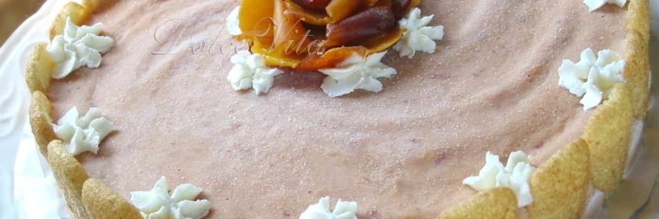 Персиковый торт-мороженое