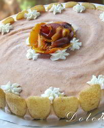 Персиковый торт-мороженое