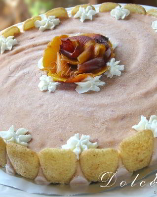 Персиковый торт-мороженое