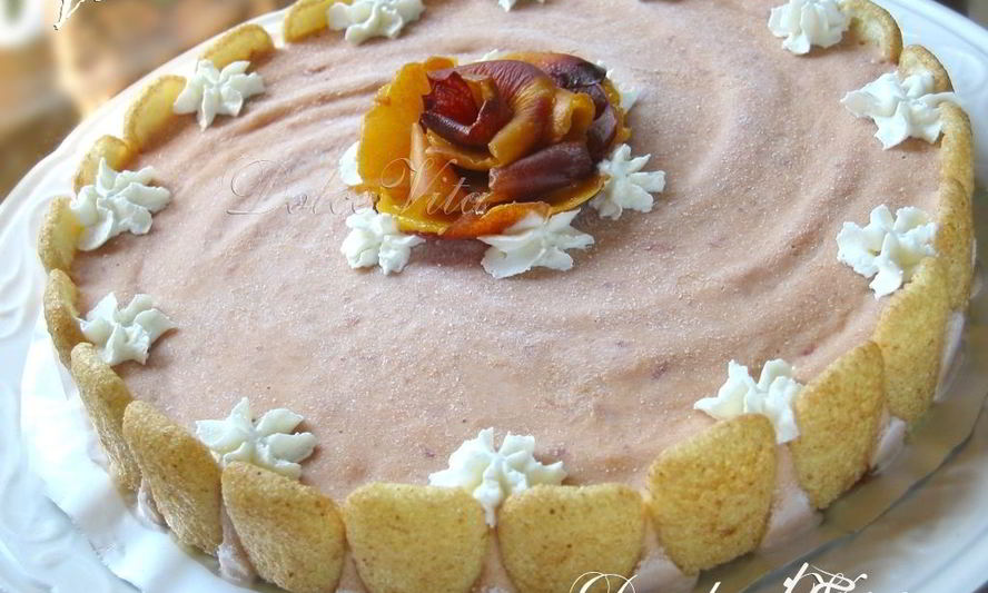 Рецепт персикового торта-мороженого
