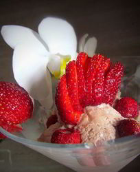 Шоколадно-миндальное мороженое