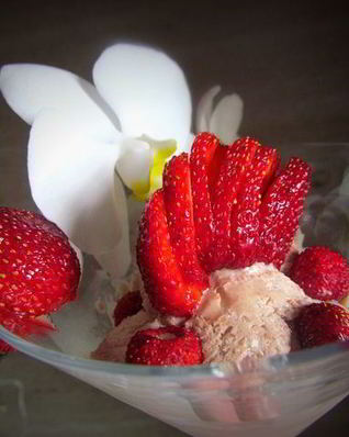 Шоколадно-миндальное мороженое