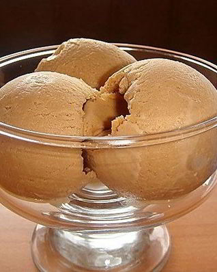 Шоколадное мороженое без сливок