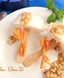 Творожное мороженое с мягким грильяжем