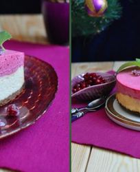 Чизкейк с клюквенным муссом