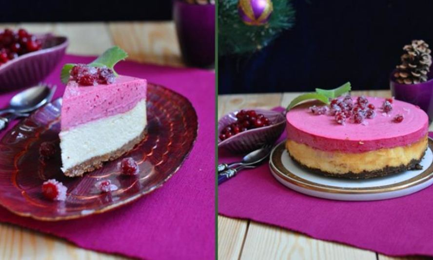 Рецепт чизкейка с клюквенным муссом