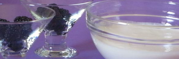 ежевика с муссом из зефира