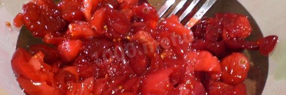 клюквенный мусс с манкой