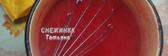 клюквенный мусс-зефир на манной крупе