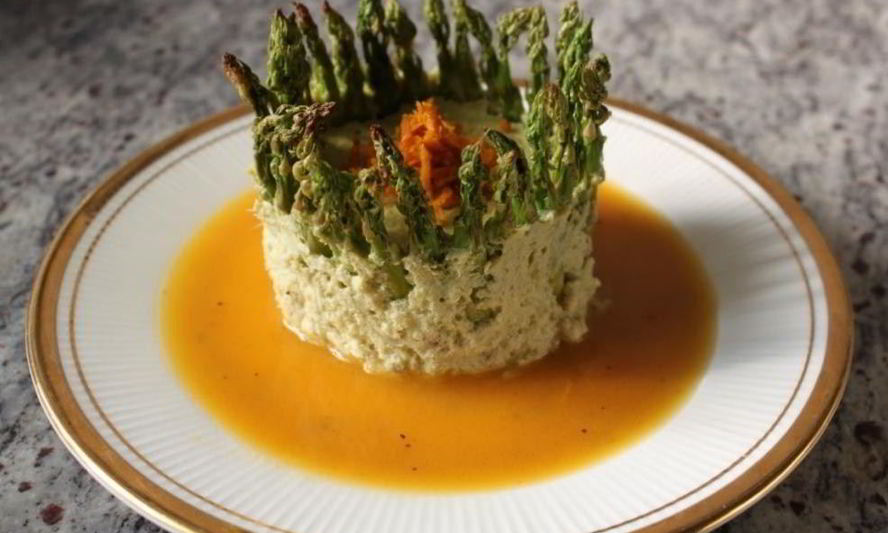 Рецепт мусса из курицы и спаржи с апельсиновым соусом