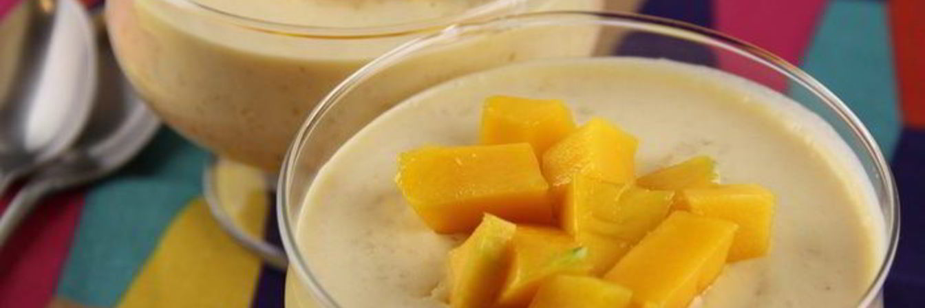 Мусс из манго со сгущенкой