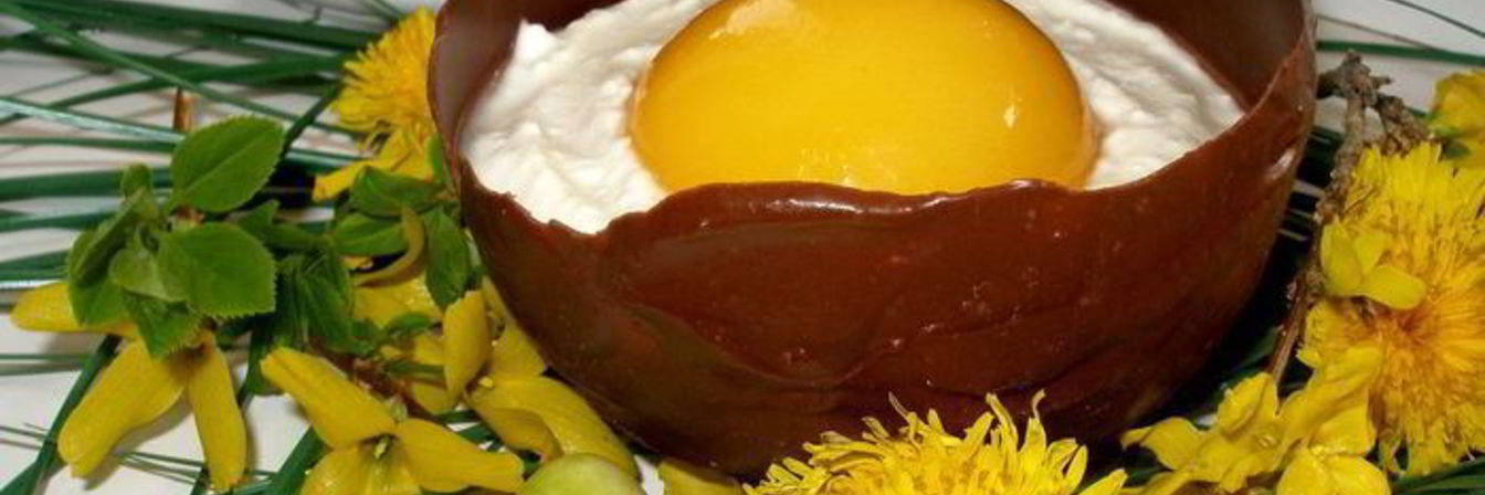 Пасхальные Шоколадные яйца с творожным муссом