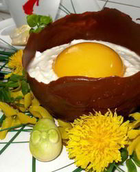 Пасхальные Шоколадные яйца с творожным муссом