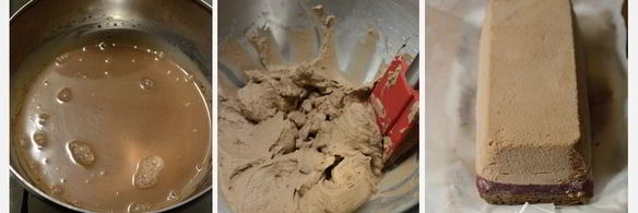 рождественское полено с шоколадным муссом и ягодами