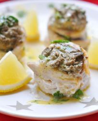 Рыбные рулетики с грибным муссом