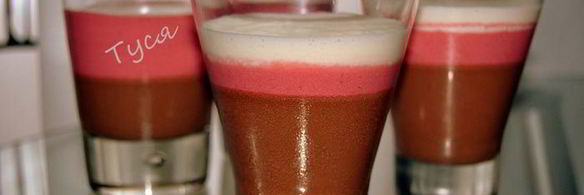 шоколадный мусс с малиновым кремом