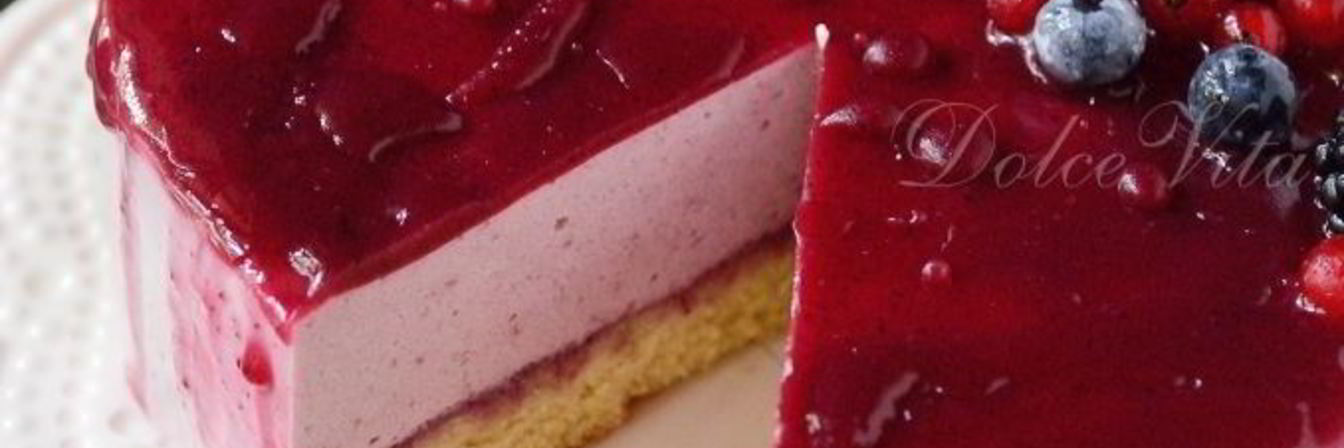 Торт-мусс с черной смородиной