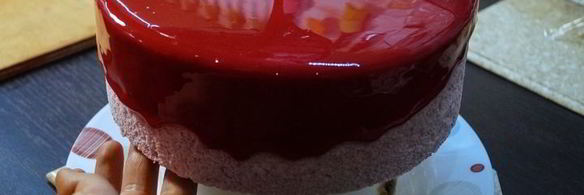 торт-мусс с клюквой и пралине