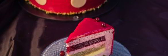 торт-мусс с клюквой и пралине