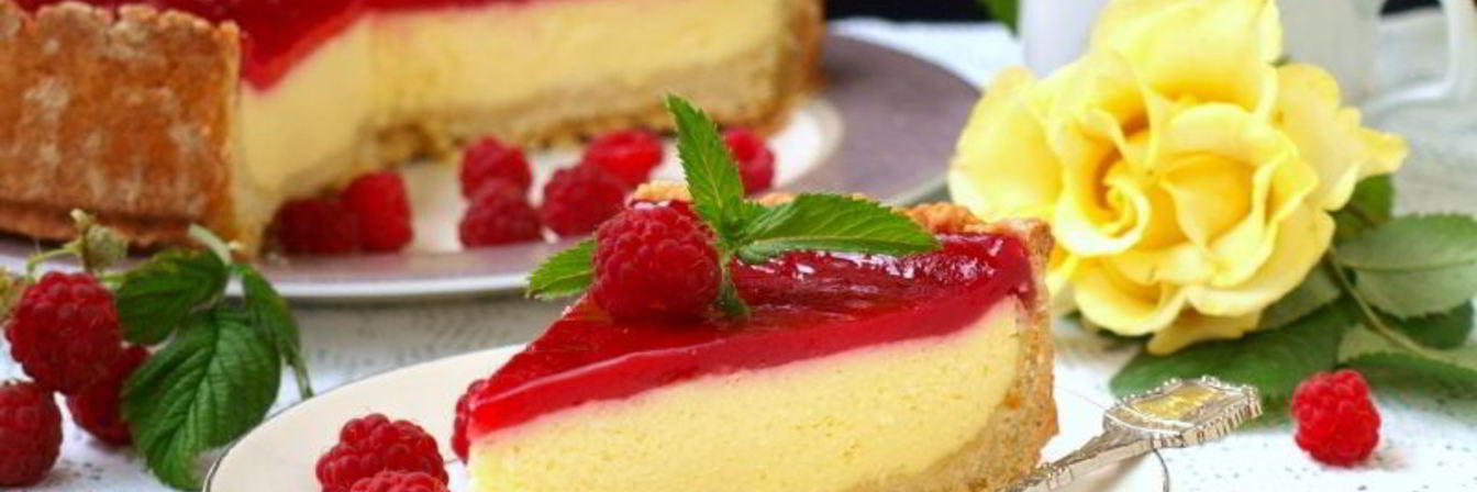 Творожный чизкейк с малиновым муссом