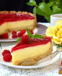 Творожный чизкейк с малиновым муссом