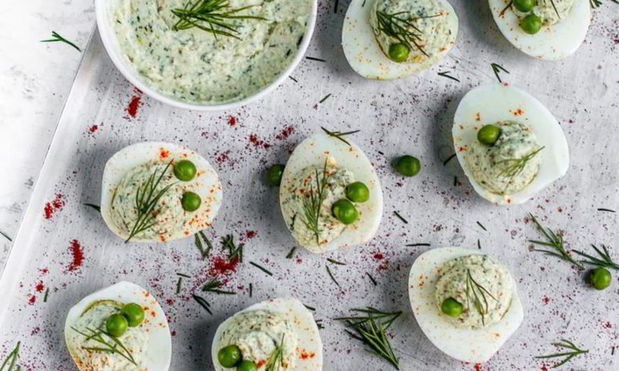 Рецепт яиц с муссом из рыбы