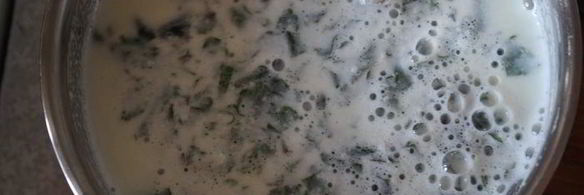 мятная панна котта и клубничный конфитюр с базиликом