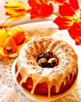 Быстрый, бездрожжевой кулич