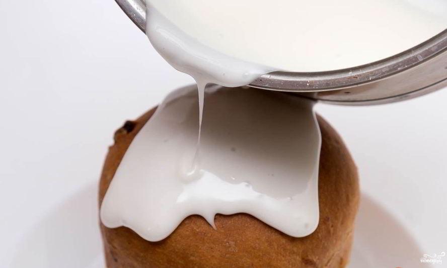 Рецепт глазури для кулича жидкая