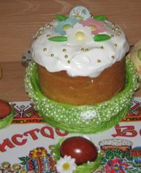 Кулич с апельсиновой цедрой и вяленой клюквой