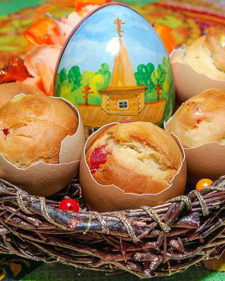 Куличики в яичной скорлупе