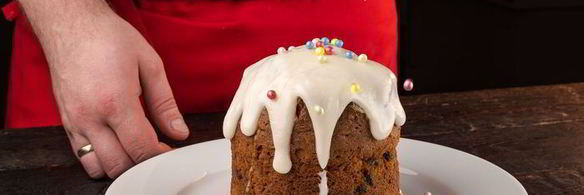 пасхальный кулич с лимонной глазурью