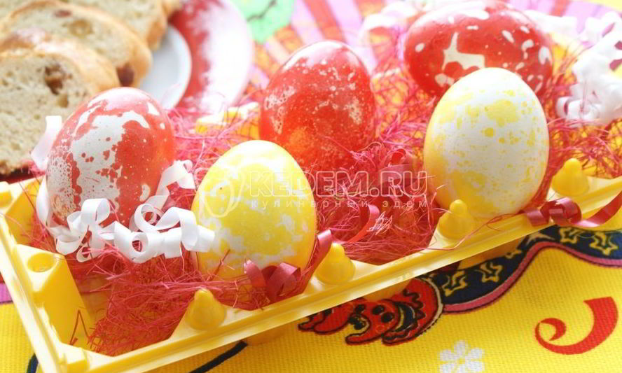 Рецепт пасхальных яиц масленых