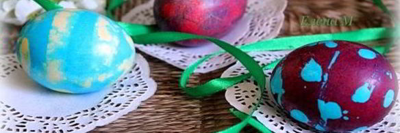 пасхальные яйца, три способа окрашивания