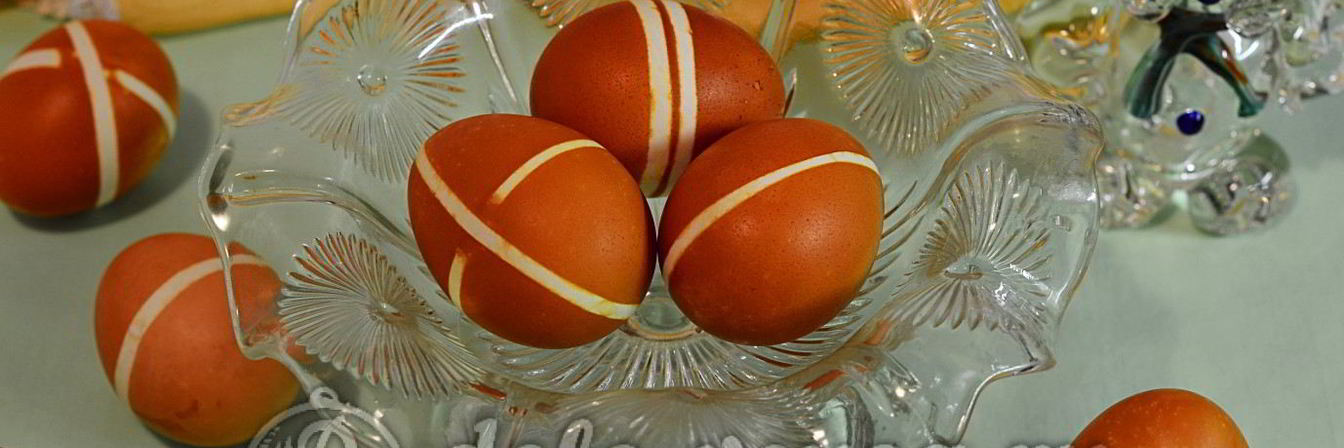 Пасхальные яйца в полоску
