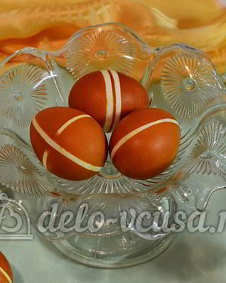 Пасхальные яйца в полоску