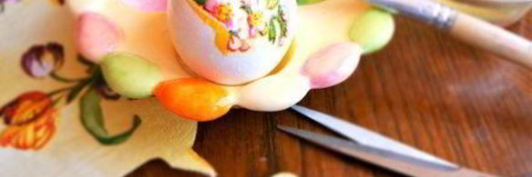 пасхальные яйца в технике декупаж