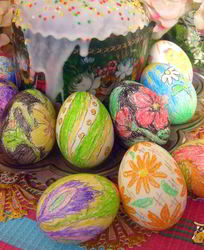 Расписные пасхальные яйца