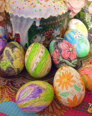 Расписные пасхальные яйца