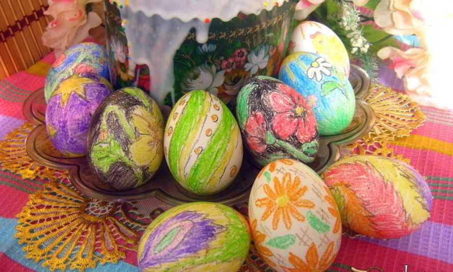 Рецепт расписных пасхальных яиц