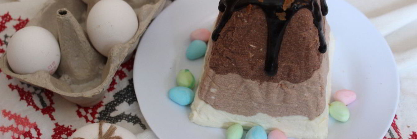 Творожная пасха Три шоколада