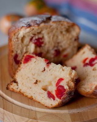 Творожный кулич с пьяной вишней