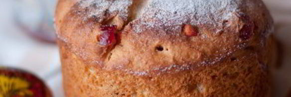 творожный кулич с пьяной вишней