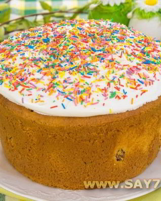 Ванильный кулич на сливках