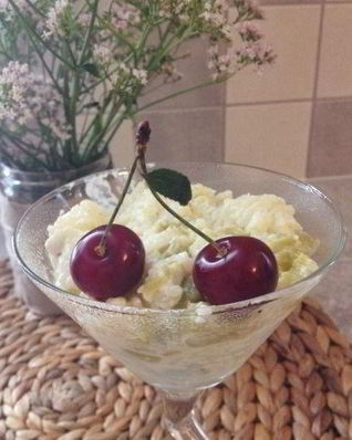 Рисовый пудинг с ревенем